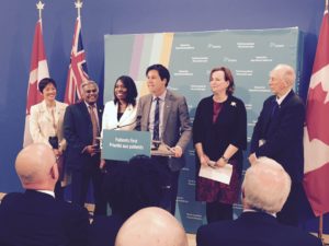 Dr. Eric Hoskins - Minister of Health and Long-Term Care (and others) annoucing the health care plan